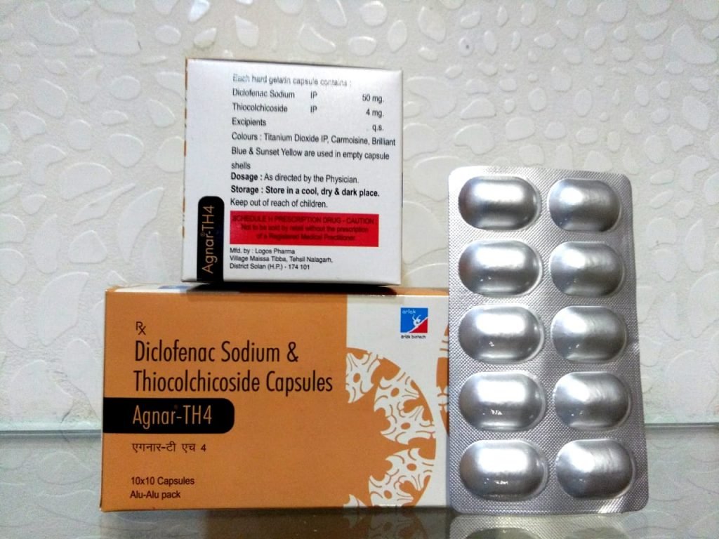 DICLOFENAC SODIUM 50 MG + THIOCOLCHICOSIDE 4 MG ( AGNAR - TH4 )